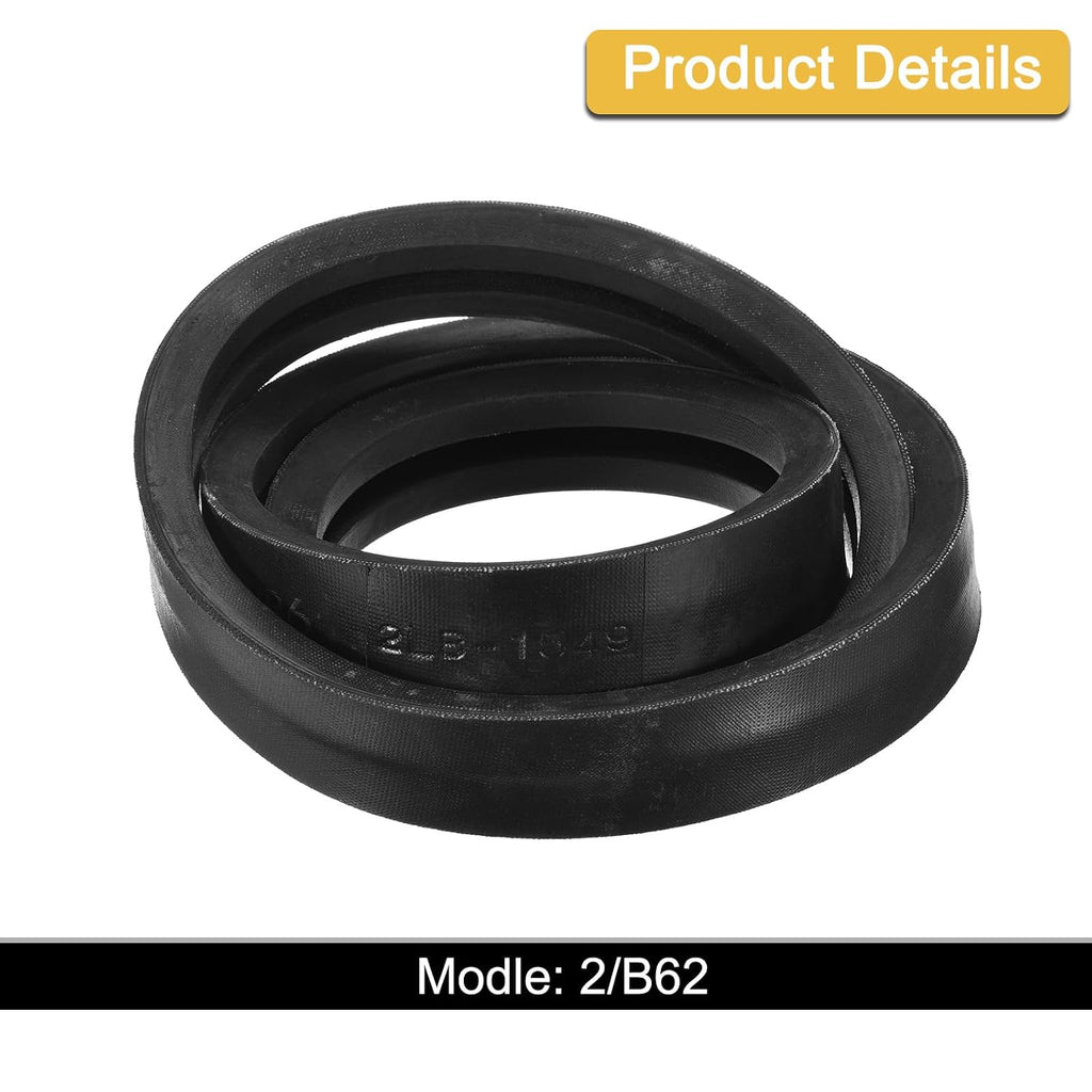 uxcell 2/B62 Classic Wrapped 2 Banded 65" Outer Circ B Profile V-Belt