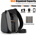 Camera Sling Bag Small, DSLR/SLR/Mirrorless Compact Camera Bag | Water-resistant Camera Shoulder Case Crossbody