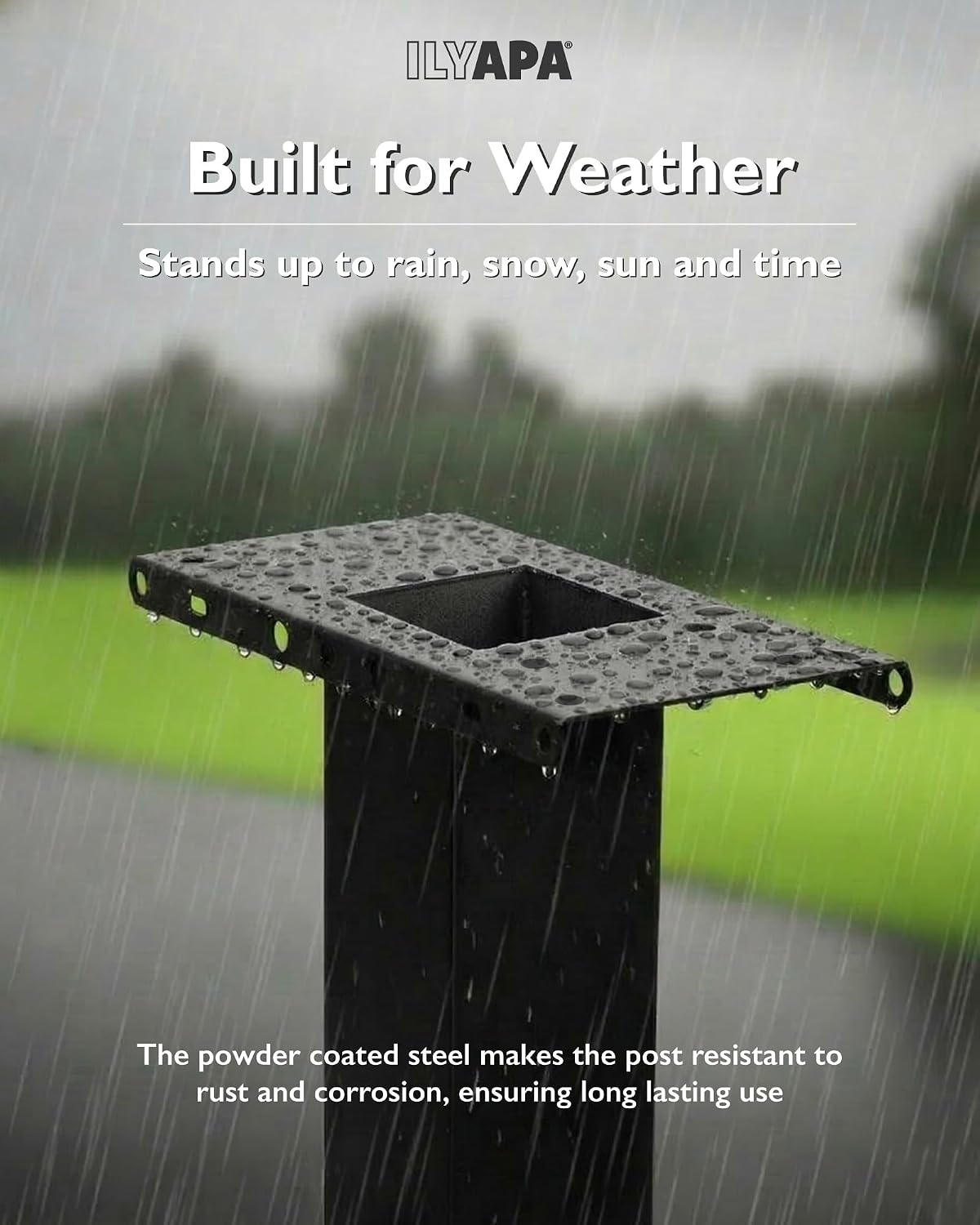 No Dig Mailbox Post Kit - 43x4x4 with 16 In Ground Anchors | Drive In Ground Anchors, Two Universal Mounting