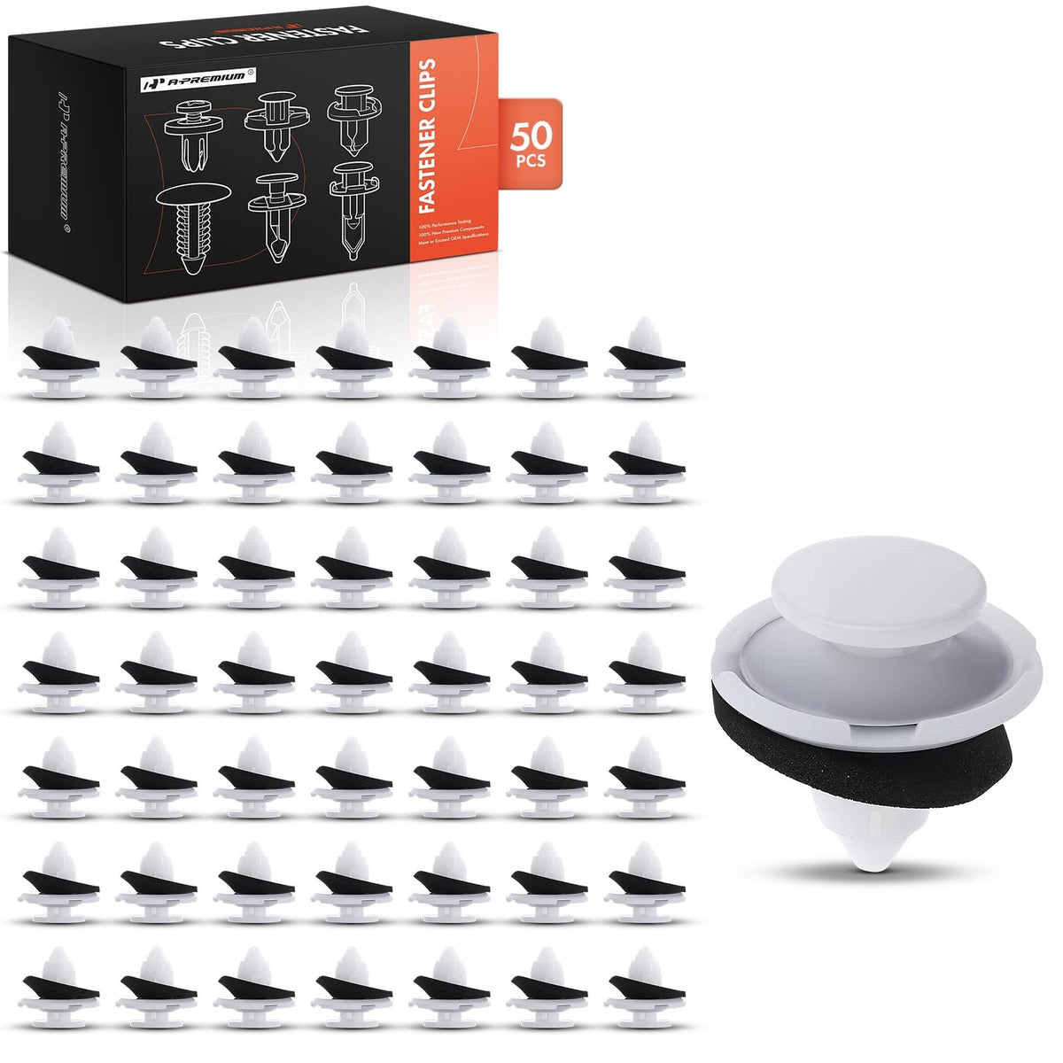 A-Premium 50PCS Rocker Moulding Retainer Clips Compatible with Honda