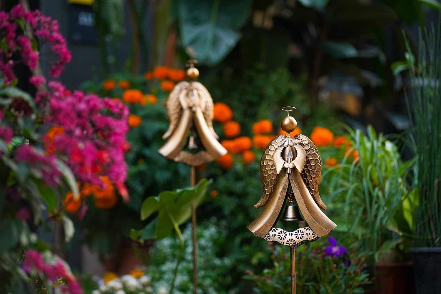 Solar Metal Angel Stake Grave Decorations for Cemetery Perfect as Angel Remembrance & Sympathy cemetary Grave