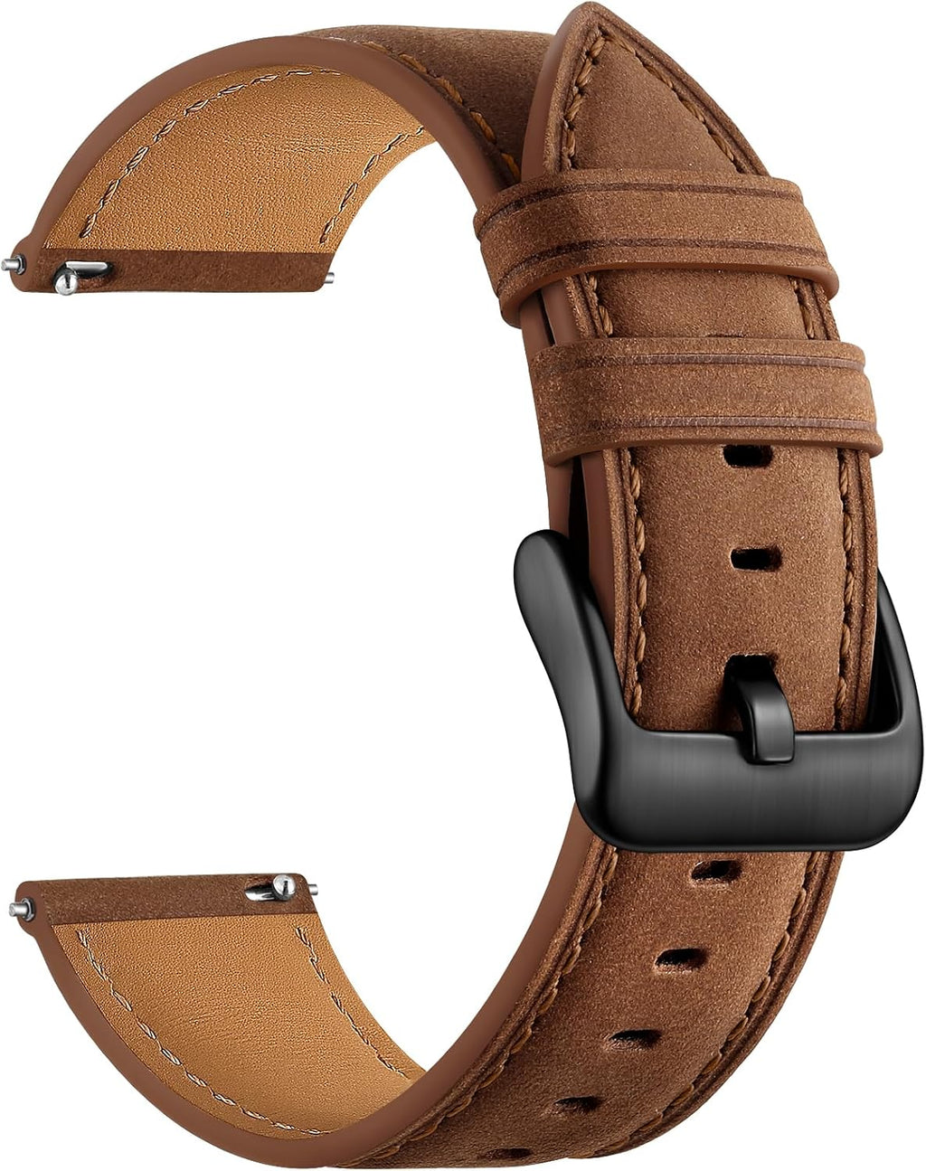 20mm 18mm 22mm Leather Band Compatible with Garmin Vivoactive 5/6/4/3 Watch Bands, Venu 4/Venu 3S/2S, Quick Release