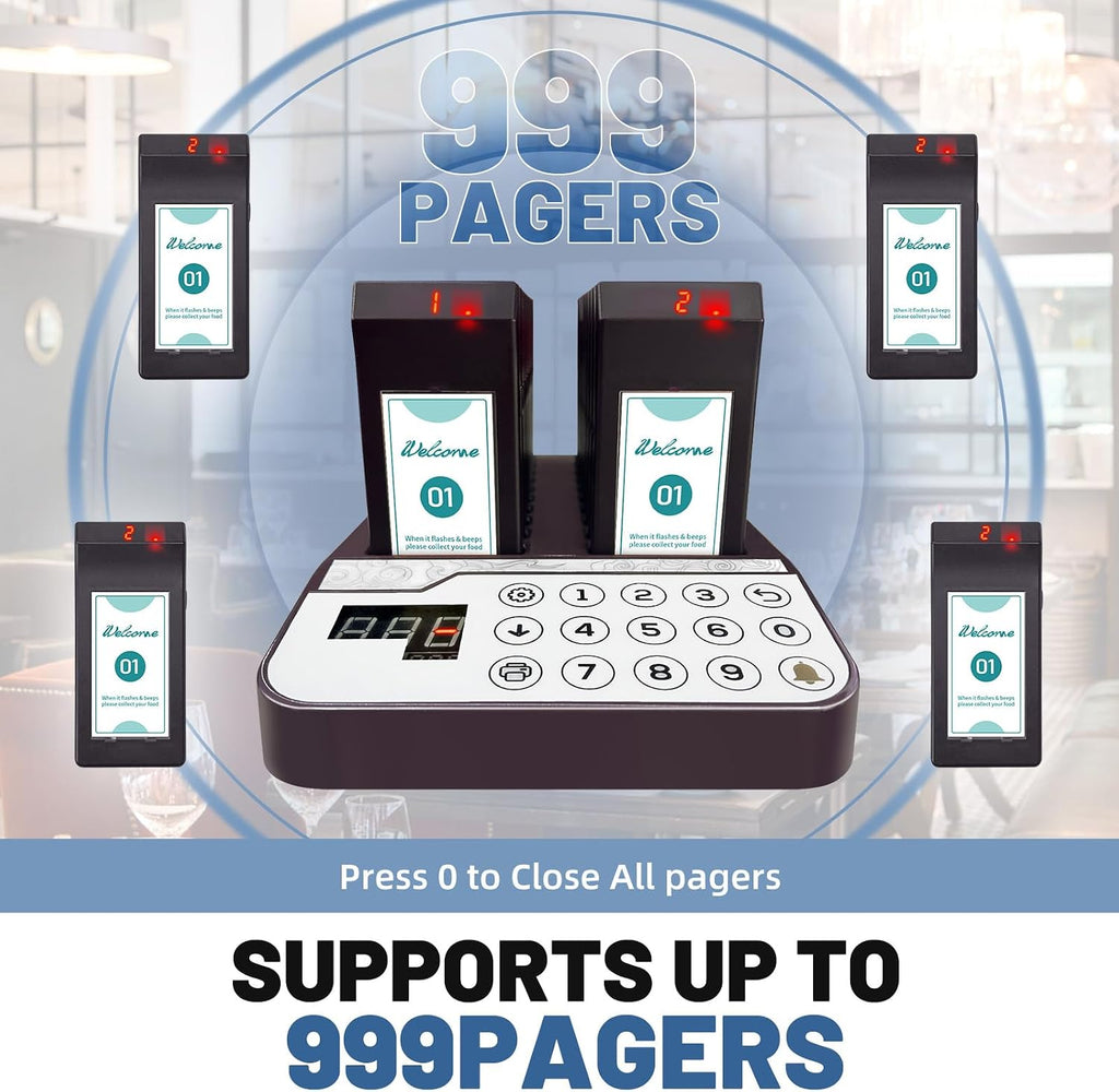 Restaurant Pager System, Buzzers for Restaurant,20 Pagers