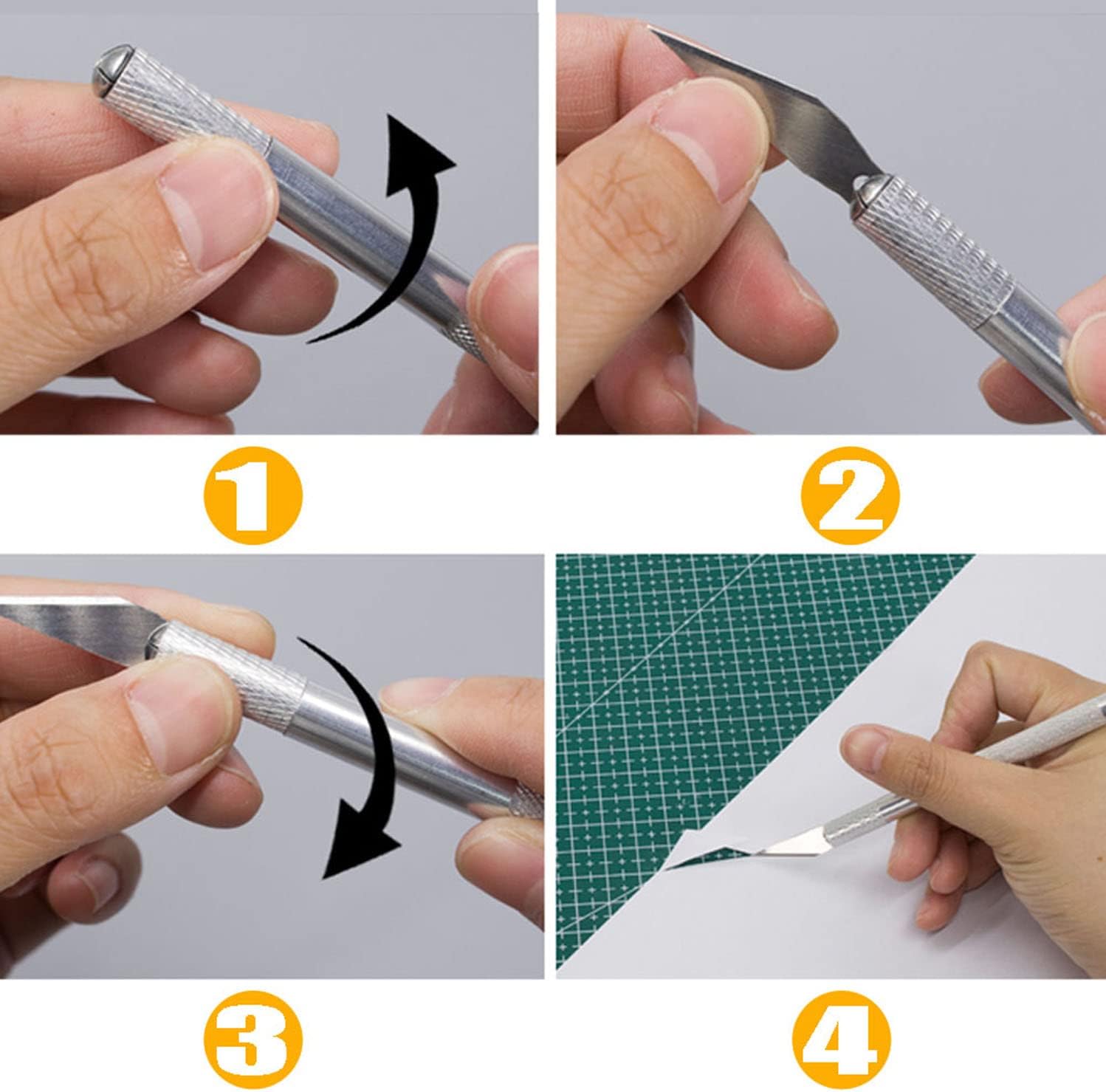 Self Healing Sewing Mat, Exacto Knife Precision Carving Craft Hobby Knife Kit for DIY Art Work Cutting, Hobby