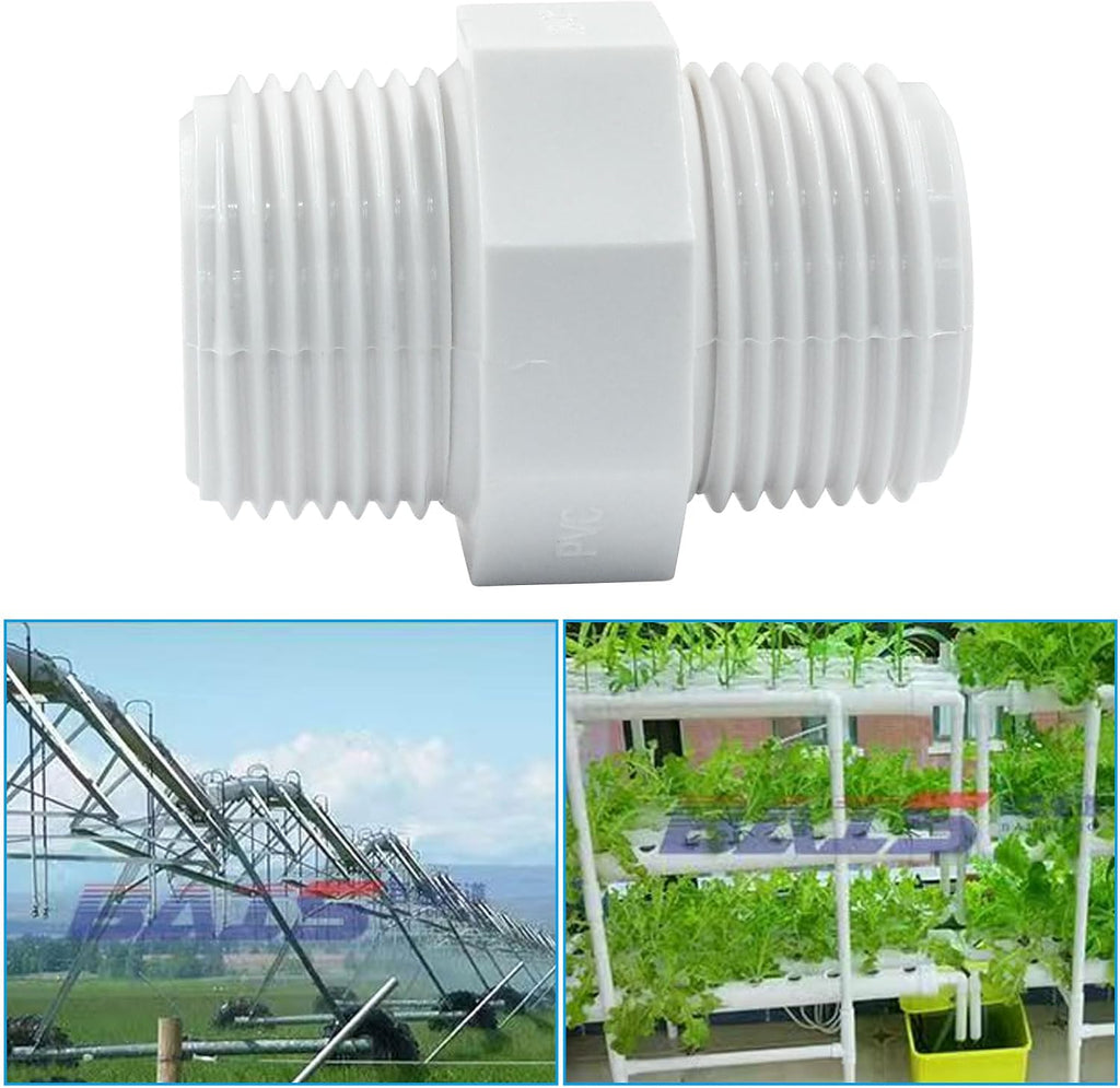 3/4 Inch PVC Nipple Coupling Adapter, 10Pcs