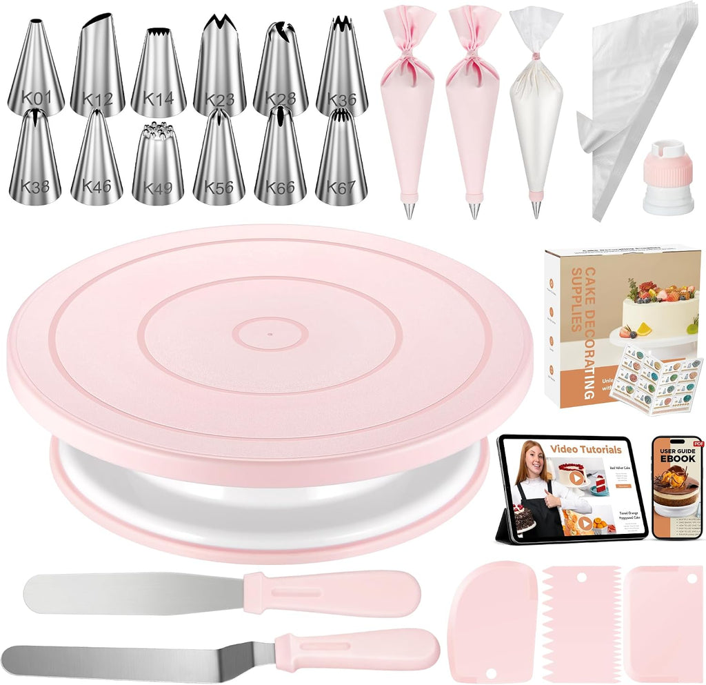 71 Cake Decorating Kit Baking Supplies Tools for Beginners & Pros