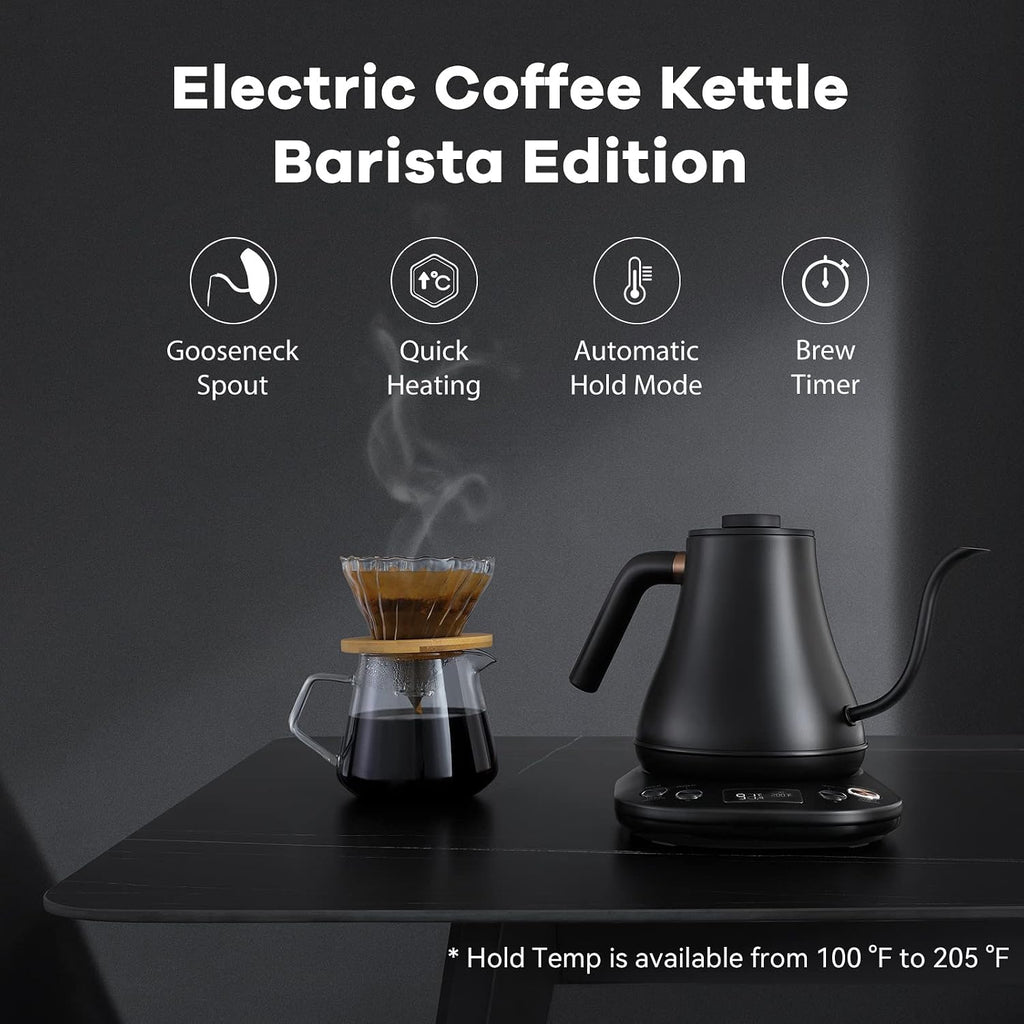 Electric Kettle Gooseneck Pour Over Kettle ±1℉ Temperature Control Quick Heating Water Boiler for Coffee & Tea &