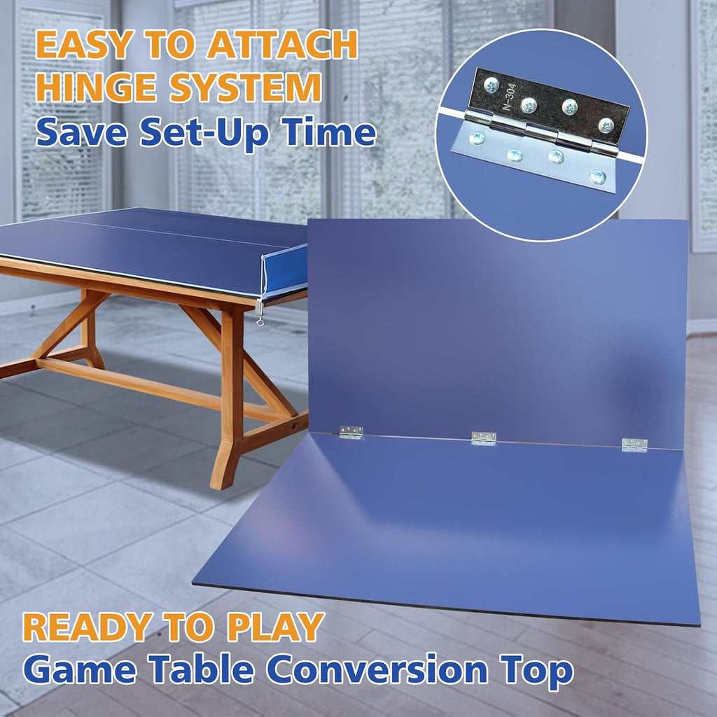 Ping Pong Table Top for Billiard Table, 7FT/8FT/9FT Foldable Table Tennis Table Topper for Pool Table, Indoor Outdoor