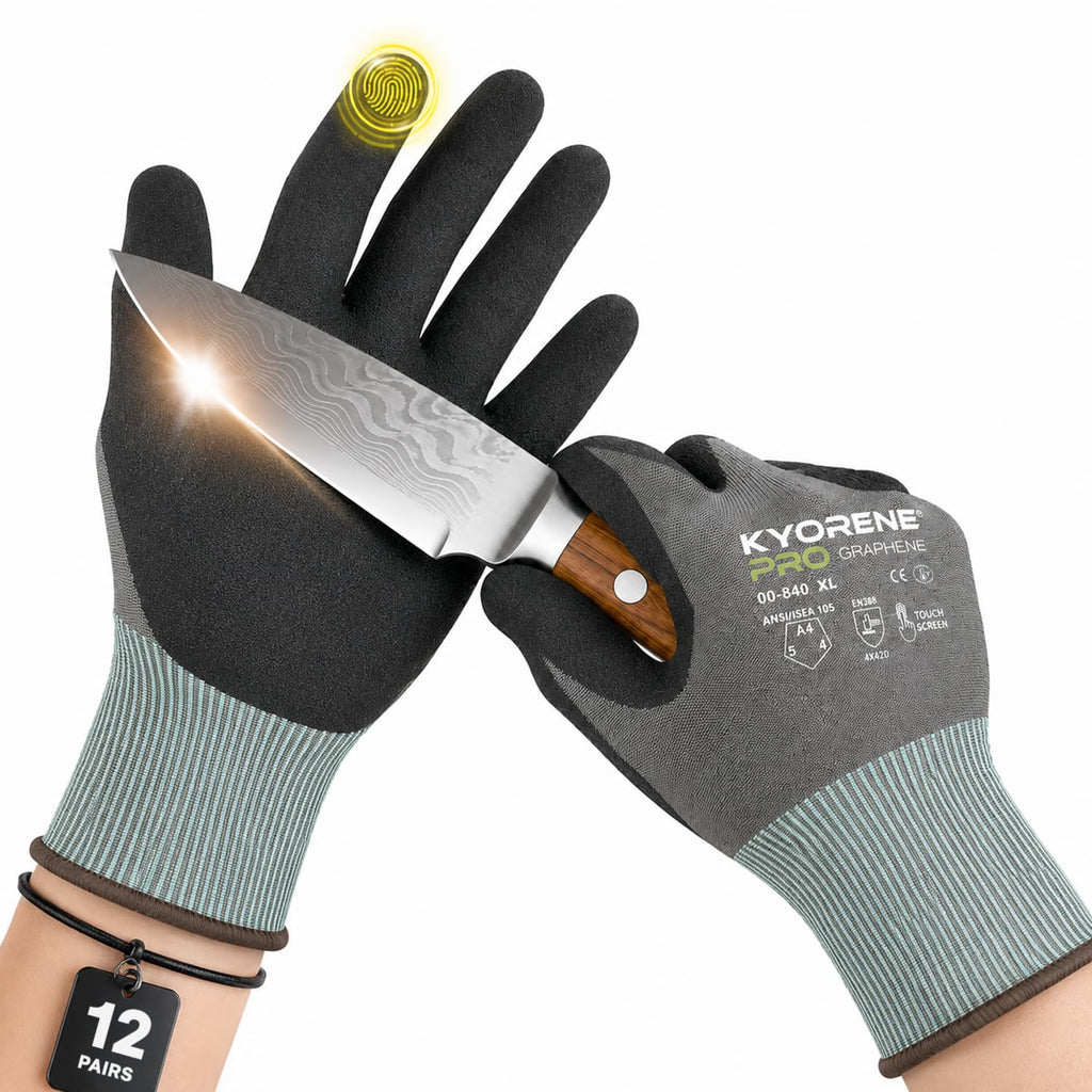 00-840 Cut Resistant Work Gloves, ANSI A4, X-Large, 12 Pairs