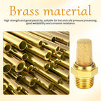 4 Pieces Pneumatic Muffler Insert Pneumatic Brass Exhaust Muffler Filter