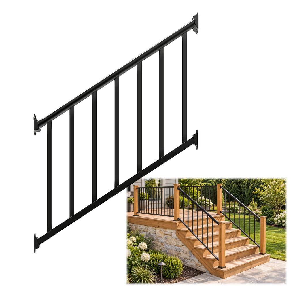 Stainless Steel 4 Ft x 36 in Porch and Stair Deck Railing Kit