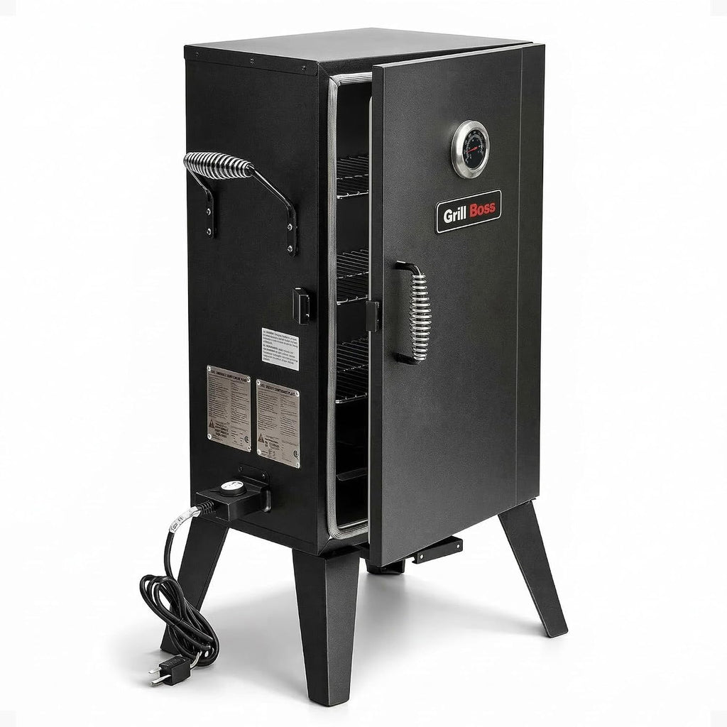 Grill Boss Electric Pellet Smoker, Vertical BBQ with Digital Controls, Black