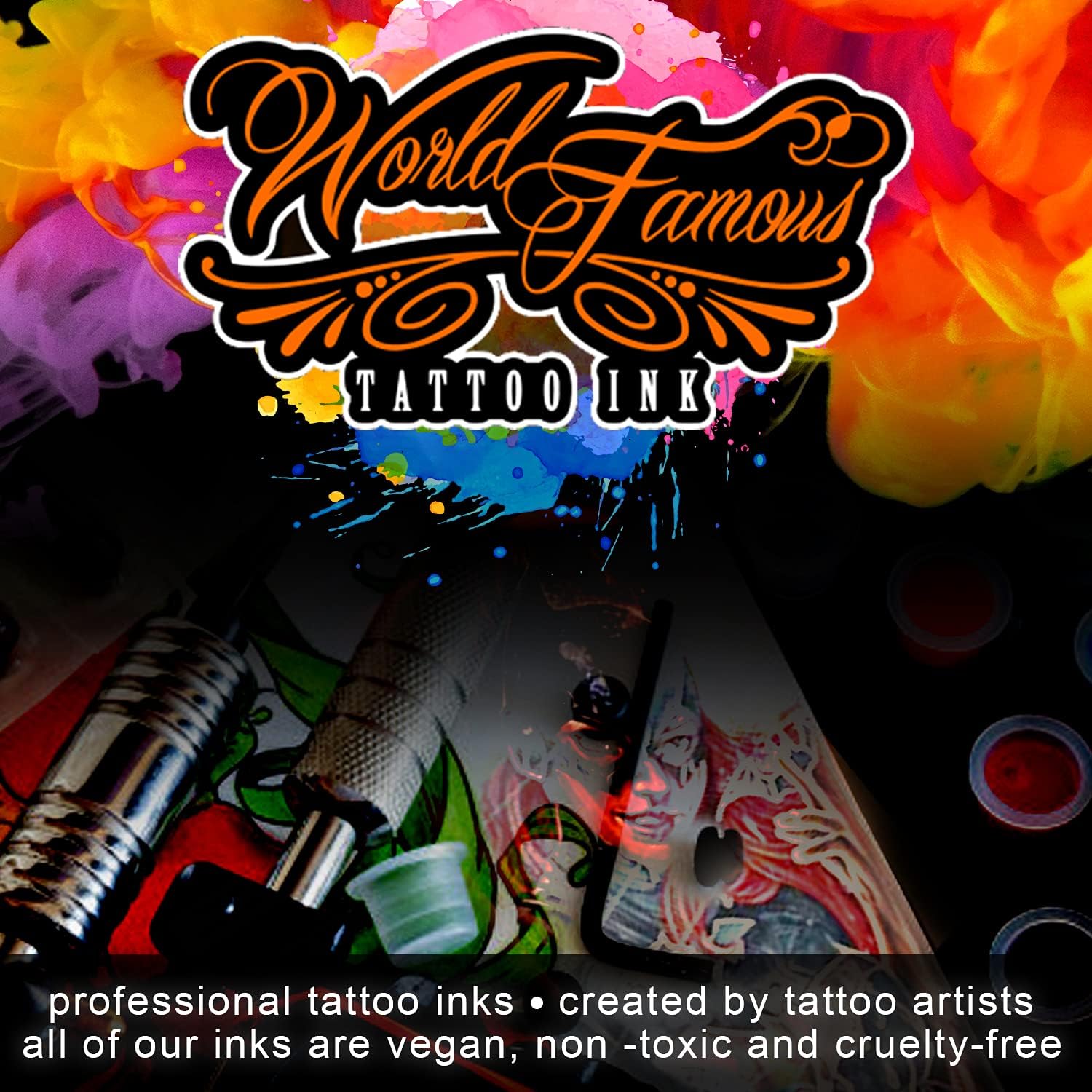 Poch Monochromatic Tattoo Kit of 6 Tattoo Ink - Professional Tattoo Ink in Grey & Black Shades - Skin-Safe Permanent
