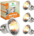 Reptile Heat Lamp, UVA UVB Heat Lamp Bulbs, E26 Turtle Heat Lamp Bulbs 50W 4Pack, Basking Light for Bearded Dragon