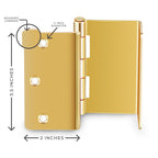 Handicap Brass Expandable Door Hinges - Offset Hinges for Doors - 3 Pack