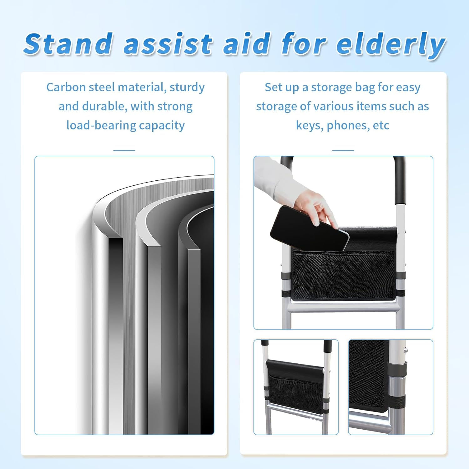 Stand Assist Aid for Elderly from Chair Couch Standing Aids & Supports Walking Cane Adjustable Cane, Mobility Aids