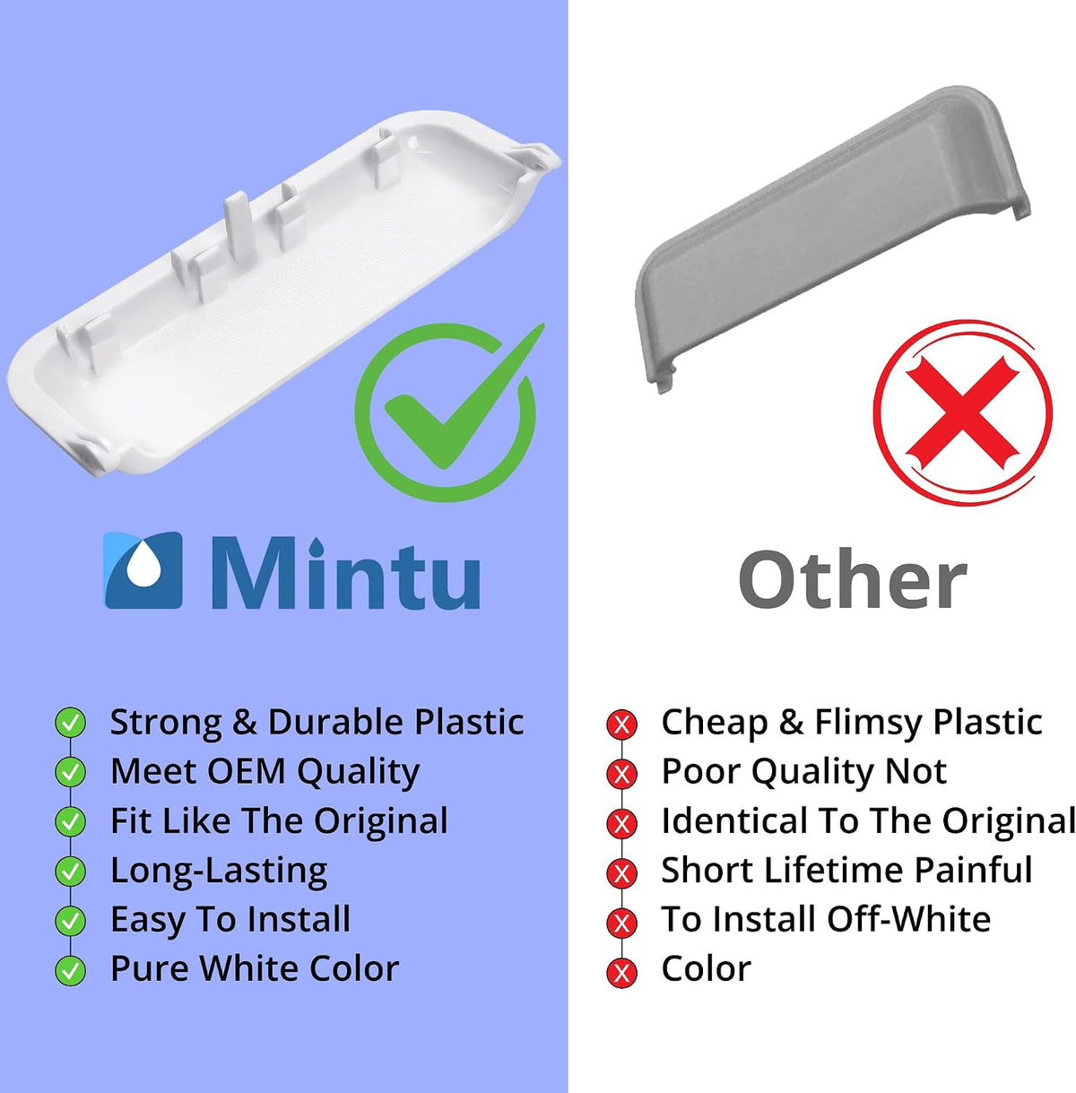 W10861225 W10714516 Dryer Door Handle Replacement For Whirlpool 7MWGD9919EM1 WED4616FW0 WED4810EW1 WED4815EW1 WED4850HW0 WED4915EW1 WED4916FW0 WED4950HW0 WED4975EW1 WED4985EW0 WED4995EW1 WED49STBW1