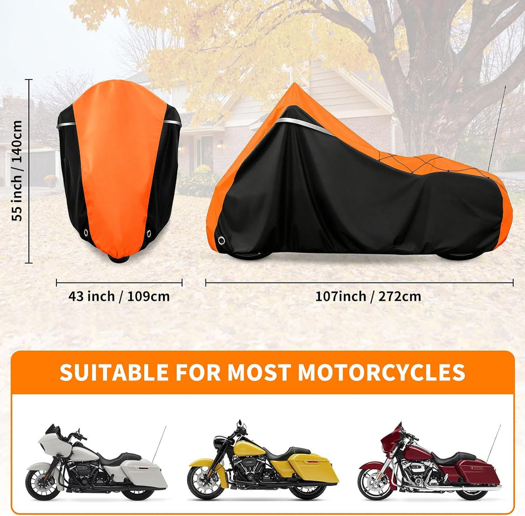 Motorcycle Cover 420D Waterproof Touring Side Box Cover