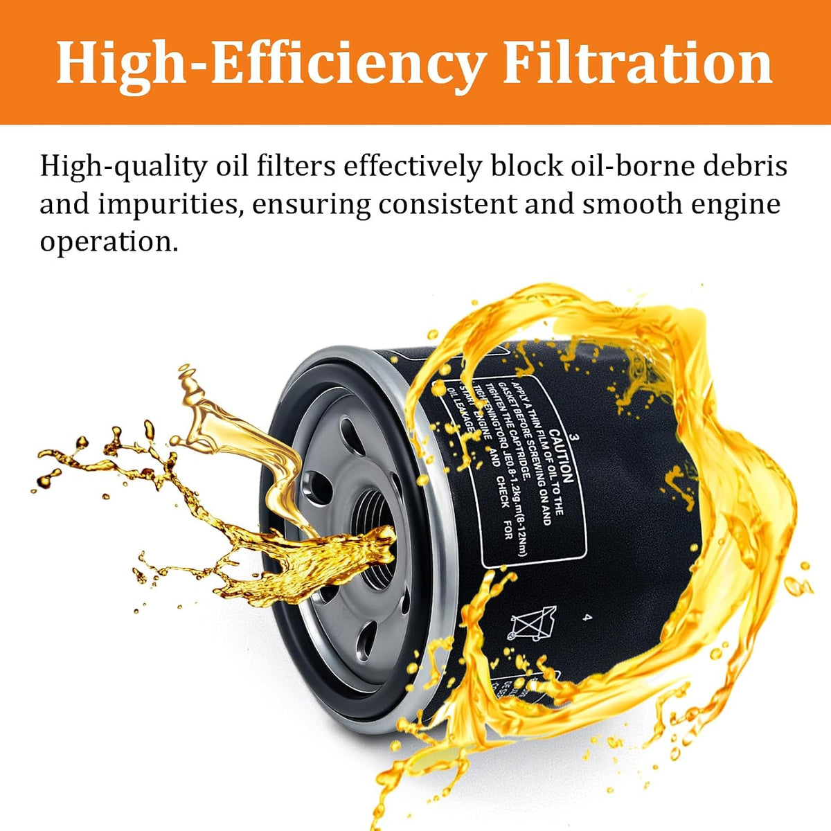136-7848 120-4276 Oil Filter Fits for Toro V-Twin Engine