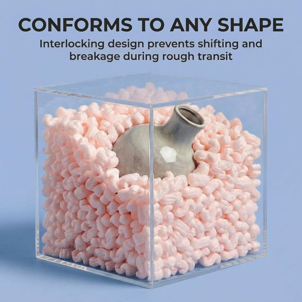 Shipping & Packing Peanuts Pink, 7 Cubic Feet - Loose Fill Packaging Peanuts for Packing, Moving and Storage