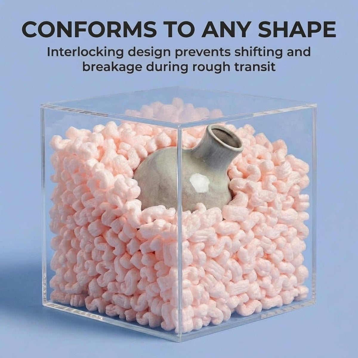 Shipping & Packing Peanuts Pink, 7 Cubic Feet - Loose Fill Packaging Peanuts for Packing, Moving and Storage