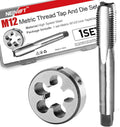 M12 x 1.0 Tap and Die Set, HSS M2, M12 Right Hand Thread Tap Die Set