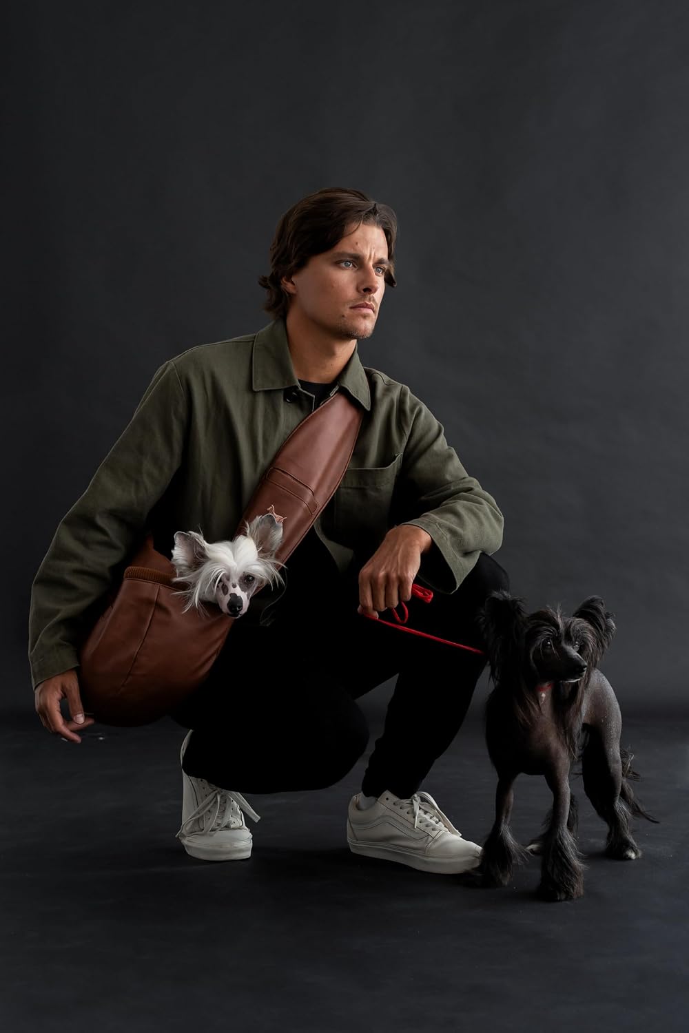 Dog Sling Carrier for Small Dogs 5-18lb, Dog Sling for Small Dogs and Cats, Dog Carrier with Adjustable Padded Strap