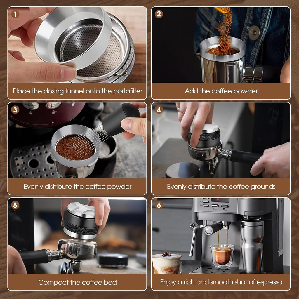 51mm Espresso Accessories Kit, Distributor, Tamper, WDT, Funnel