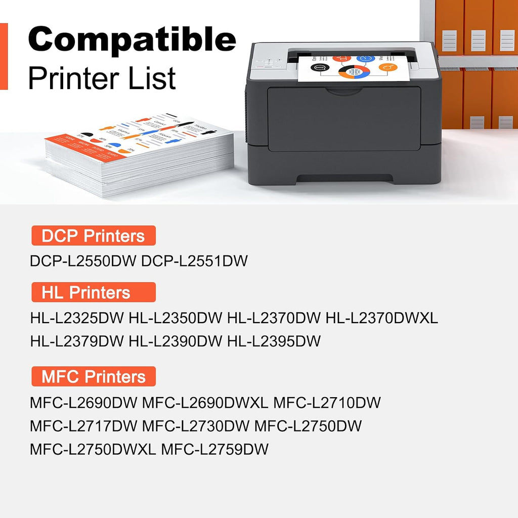 TN760 Compatible for Brother TN 760 Toner Cartridge 2Pack High Yield | Black Replacement for TN730 TN-730 TN770
