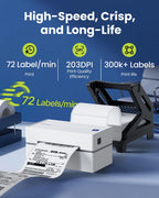 Shipping Label Printer, Bluetooth Thermal 4x6 Label Printer White