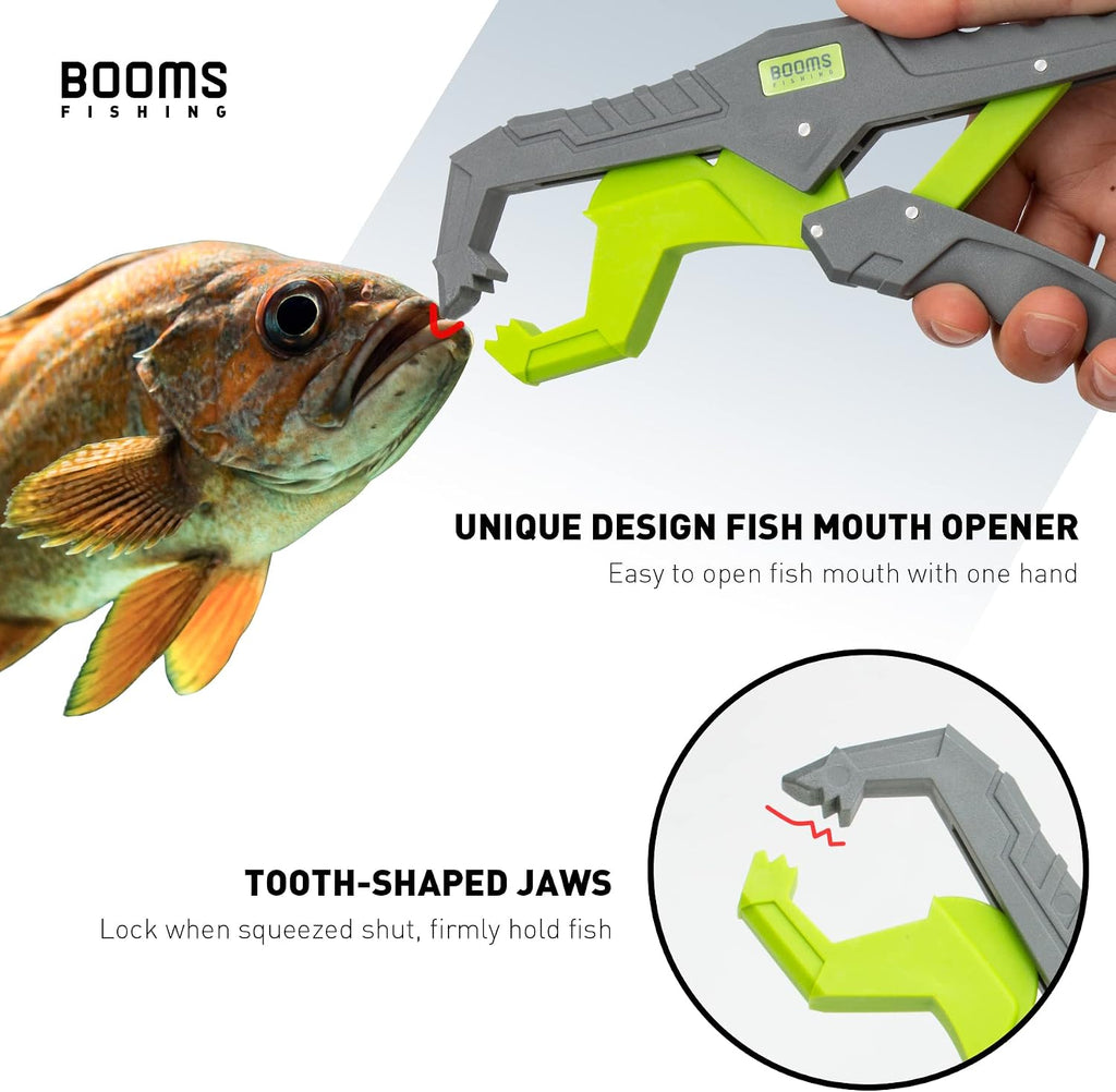 G05 Lip Gripper Saltwater, 9.4" Plastic Catfish Grippers Pliers, Grabber Tool With Lanyard, Grips for Kayak Fishing