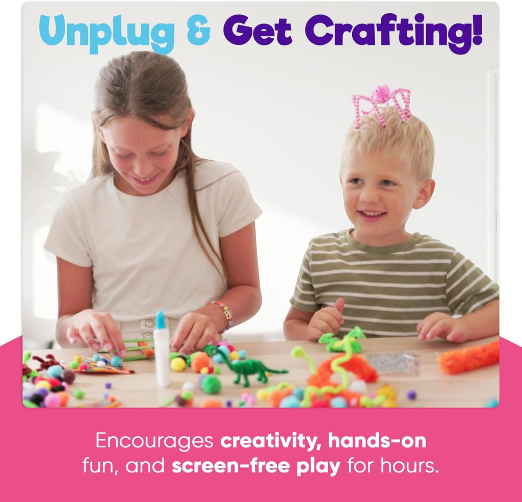 3000+ pcs Arts and Crafts Supplies for Kids | Craft Kit Box for Kids Age 4-5, 4-8, 6-8, 8-12 | Craft Supplies &