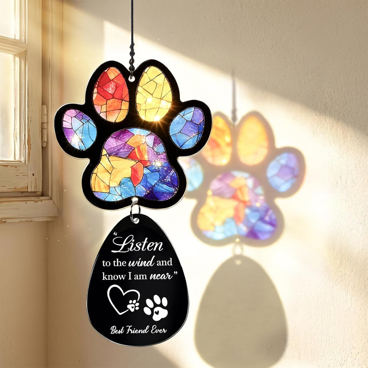 Dog Memorial Gifts for Loss of Dog, Pet Memorial Gifts for Dogs, 26" Pet Memorial Wind Chimes, Loss of Pet Sympathy