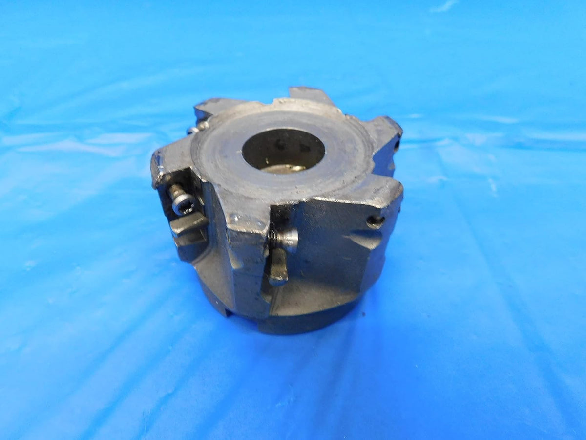 ISCAR 2 1/2" O.D. FACE Mill F90A-D2.5-1.00 1" Pilot 3/8" Key Holds 6 Inserts - MH3160CF2
