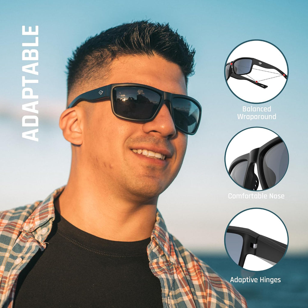 Polarized Sports Sunglasses for Men and Women Cycling Running Golf Fishing Sunglasses TR26