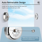 Retractable Clothesline 9.0 Feets Adjustable, 304 Stainless Steel