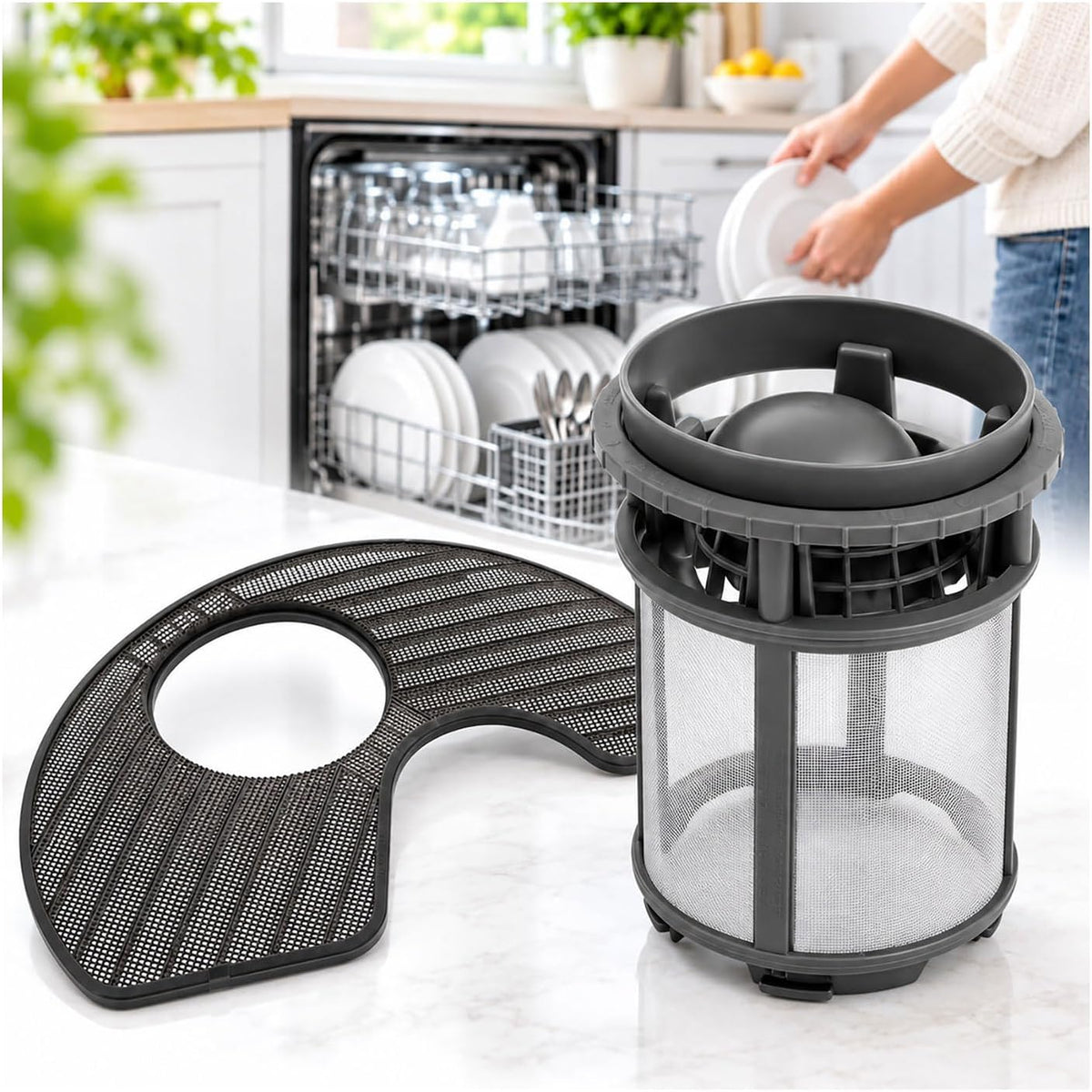 2 Pack Dishwasher Filter Replacement for Whirlpool WDF120PAFS0