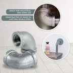 SUPPLYGIANT GMNL0012-10, 1/2 Inch 90 Degree Elbow, Malleable Iron Threaded Pipe Fitting, Galvanized (Pack Of 10)