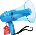 40W Megaphone Bullhorn Speaker, Rechargeable Battery with Siren, LED Lights, Adjustable Volume, and 1000+ Yard