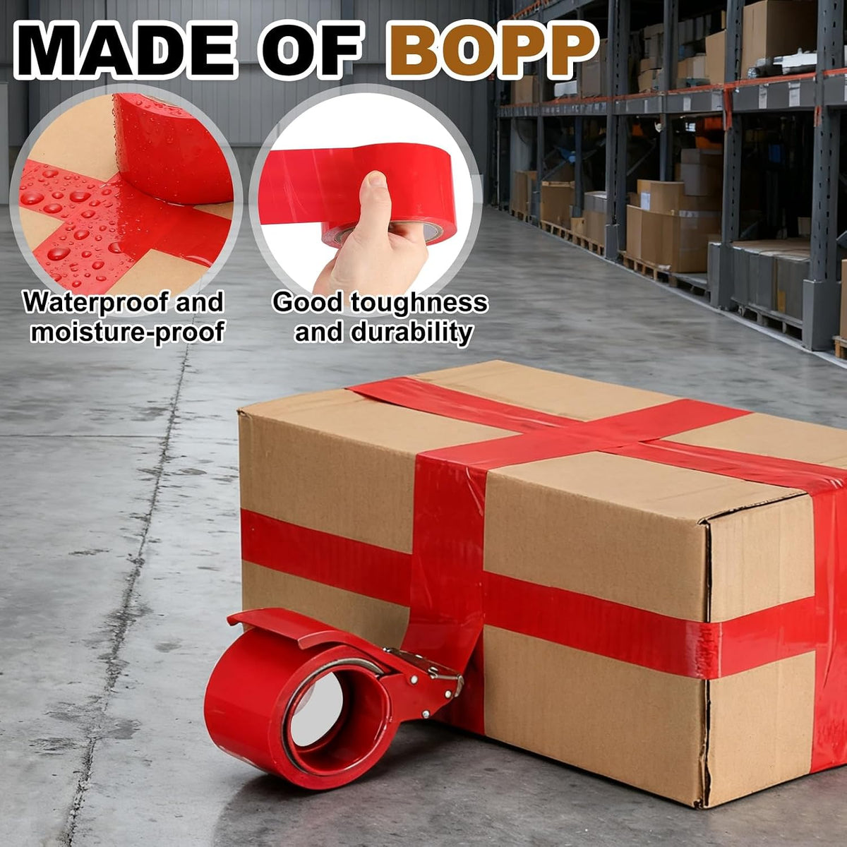 Sealing Tape 2.36 Inch x 87.5 Yard, Carton Sealing Packing Tapes for Shipping Moving Mailing Boxes Packaging, Yellow