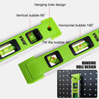 9 Inch Torpedo Level, Magnetic Bubble Level with 45°/90°/180° Bubble Vials, Shock Resistant Leveler Tool for Measuring