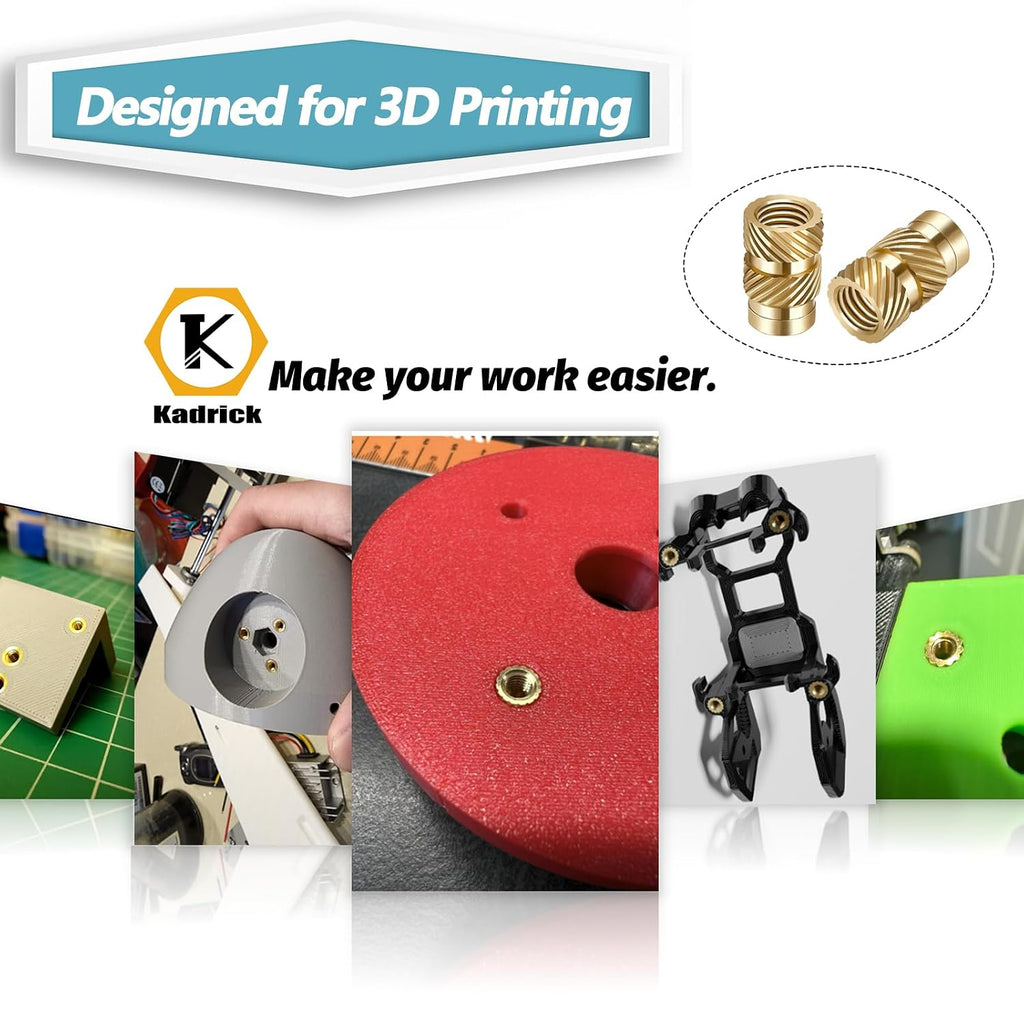 KADRICK M2-M5 Heat Set Insert Kit,520PCS Thread Inserts for 3D Printing