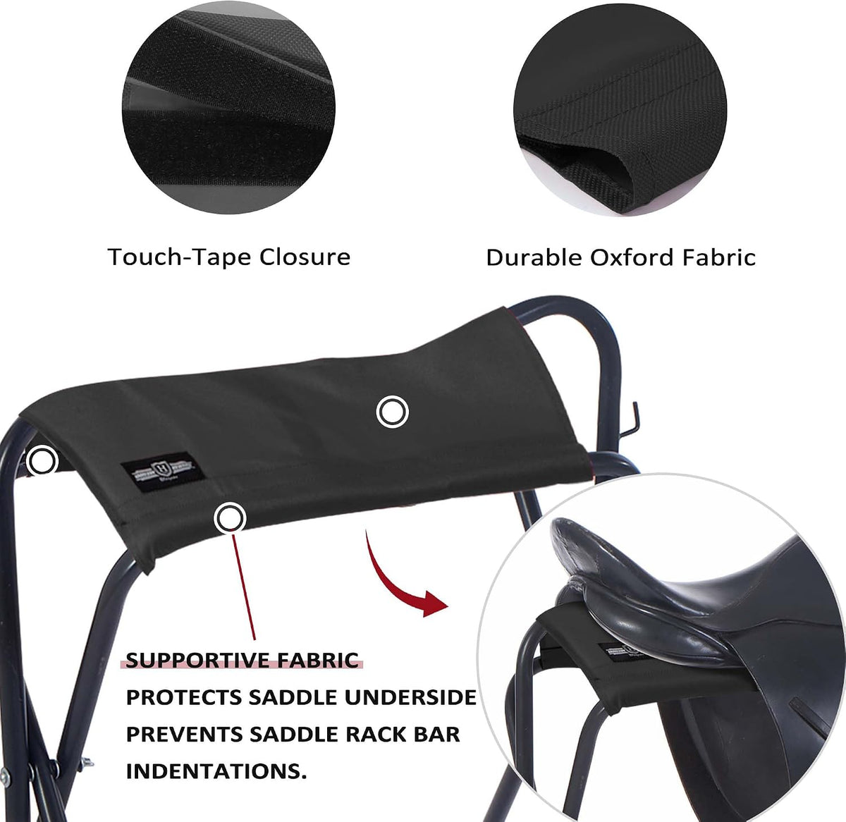 Freestanding Horse Saddle Rack, w/Supportive Fabric