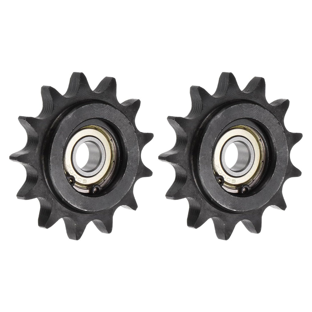 uxcell 2pcs DIN(ISO) 08B Roller Chain Idler Sprocket 10mm Bore 1/2" Pitch