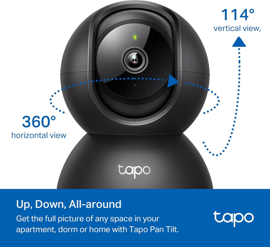 1080p Pan/Tilt Security Camera for Baby Monitor, Pet Camera, C201 | Motion Detection, 2-Way Audio, Night Vision
