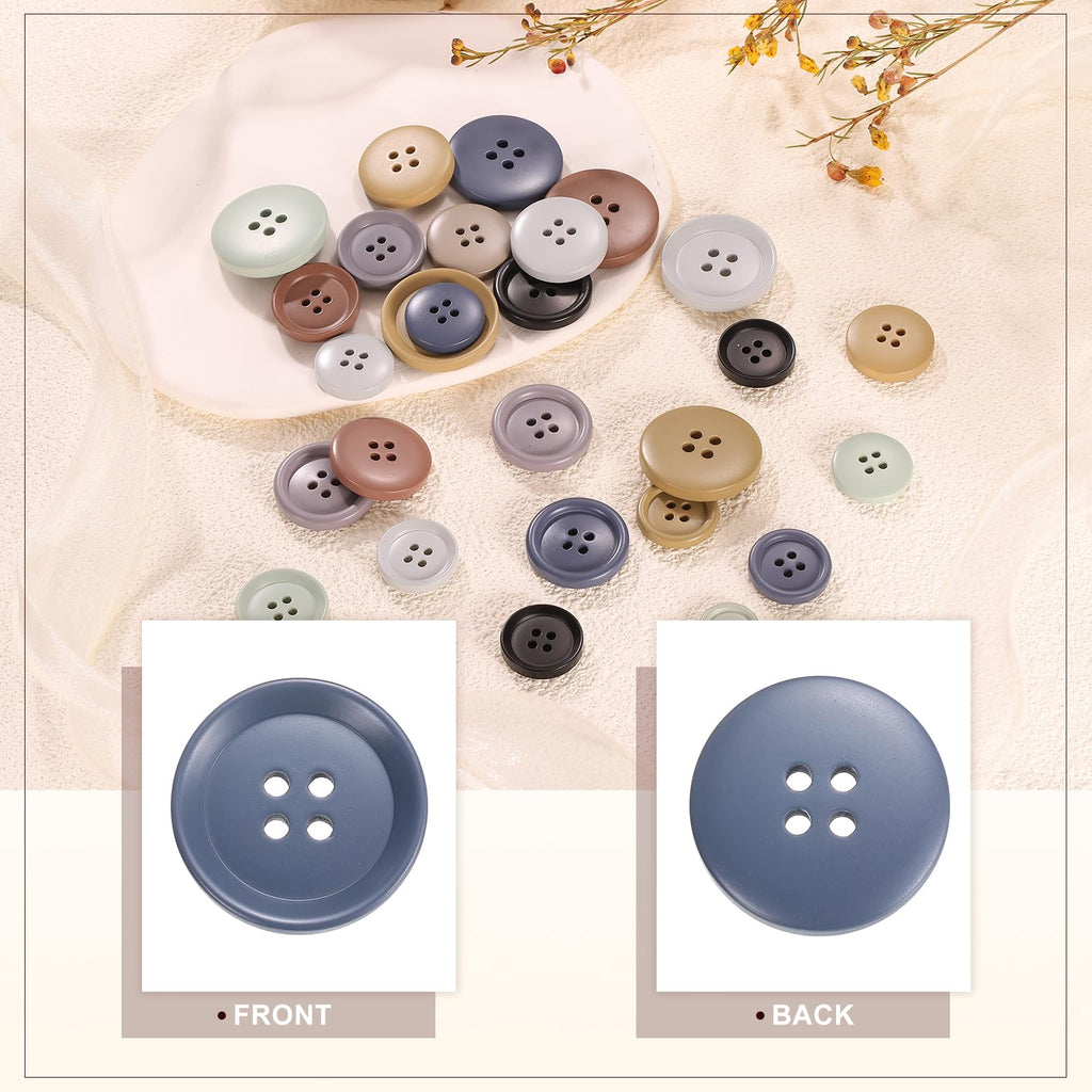6pcs Round Sewing Buttons 25mm (1") 4 Holes Craft Button
