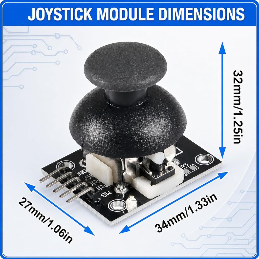 2-Pack Joystick Module KY-023, Dual-Axis XY Analog