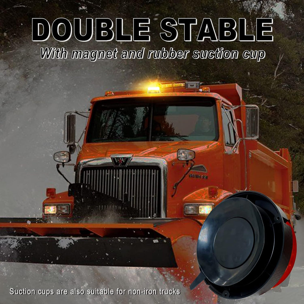 W47S w/Replaceable Lens Amber LED Beacon Lights, Emergency Strobe | Warning/Strobe Flashing