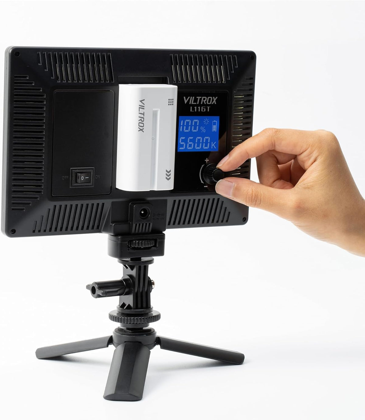 15W LED Video Light Panel, 3300K-5600K On Camera Light, Super Thin Key Light Panel with NP-F550, Led Photography