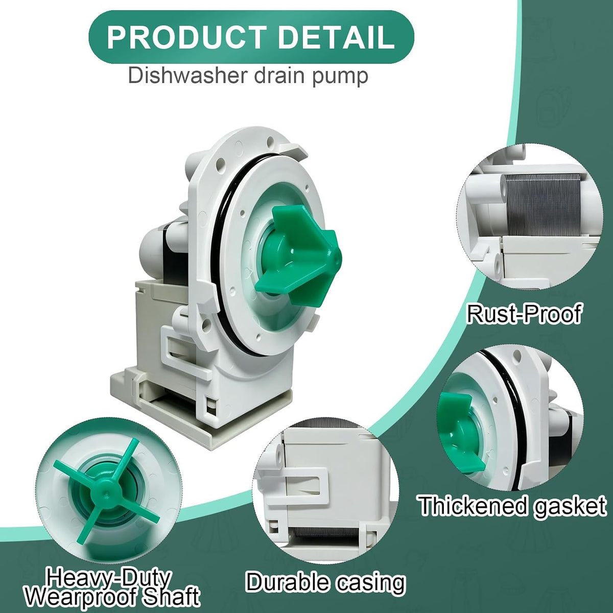 FBD2400KB9B FFBD2406NS11B FFBD2408NB6C FFBD2411NW2A Washer Drain Pump